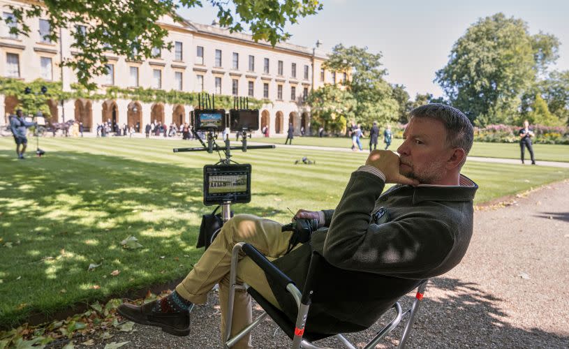 Guy Ritchie on set of Young Sherlock