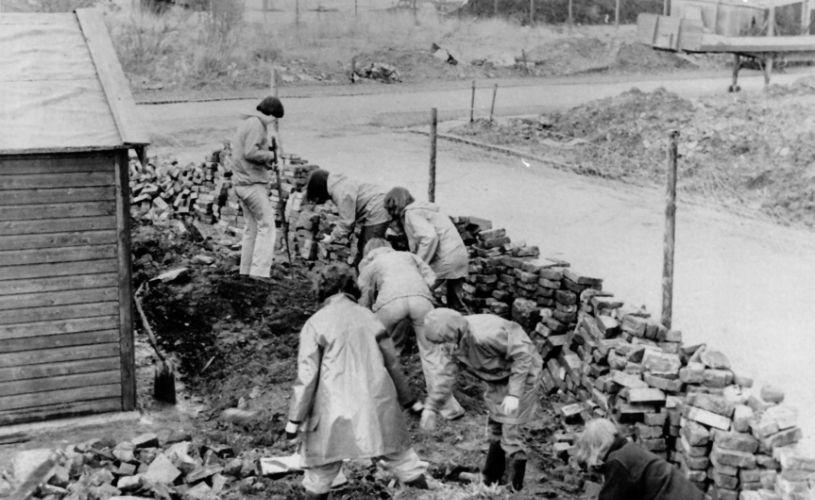 Volunteers clearing the site for Windmill Hill City Farm in 1976 - credit Windmill Hill City Farm