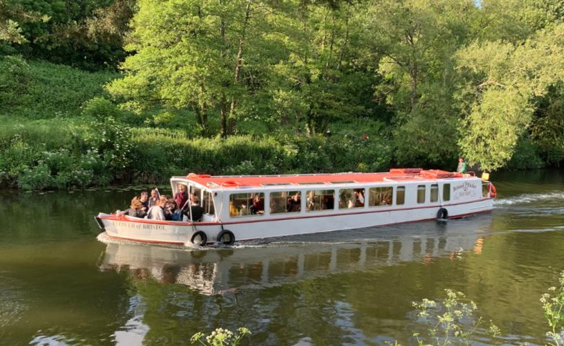 A Bristol Packet Boat Trips boat sailing through Conham River Park in East Bristol - credit Bristol Packet Boat Trips