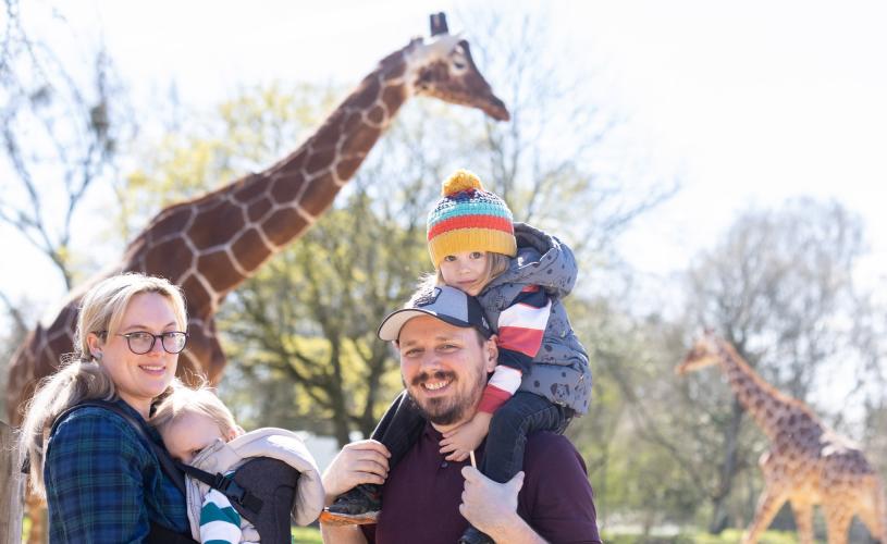 Giraffe and family at Bristol Zoo Project - credit Barbara Evripidou