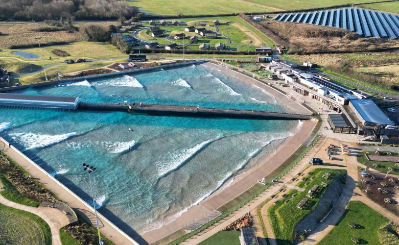 Aerial view of The Wave near Bristol - credit The Wave