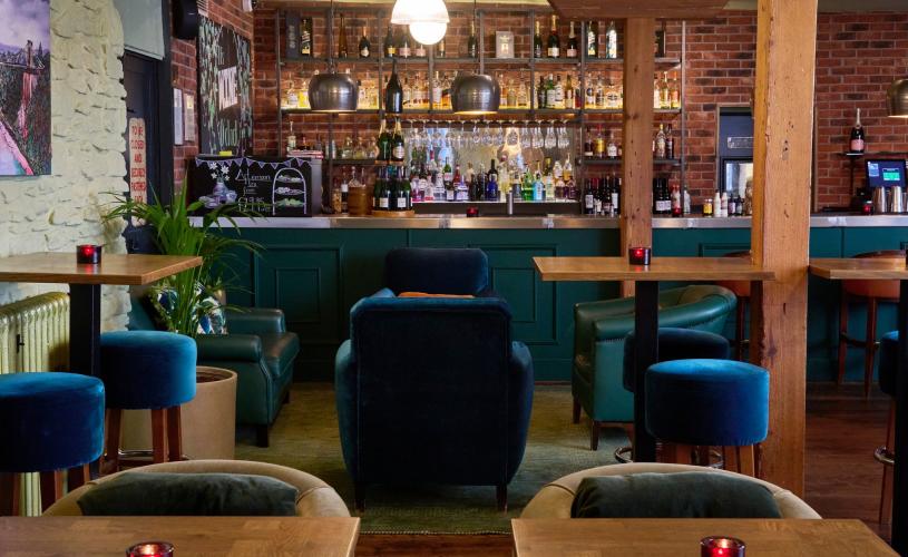 Bar area at Hotel Du Vin in central Bristol - credit Hotel Du Vin