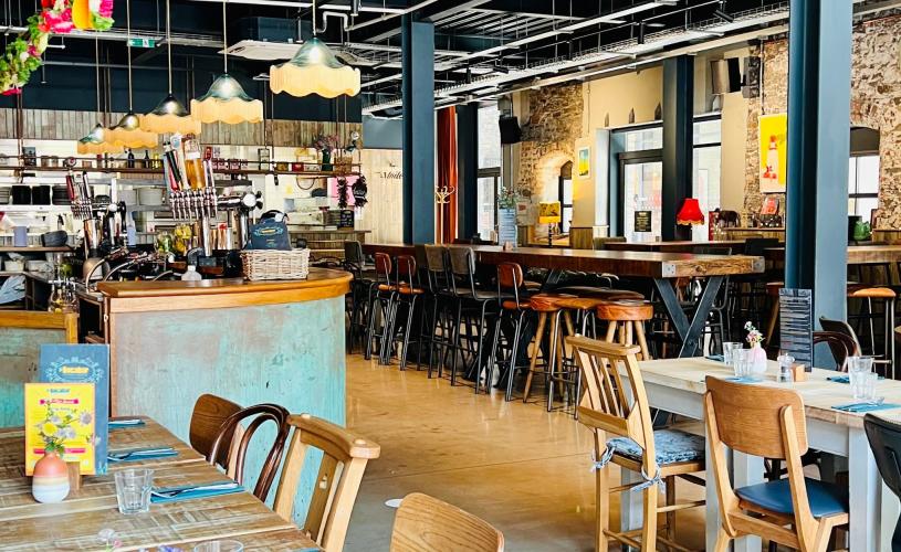 Restaurant interior at Bocabar in Finzels Reach - credit Bocabar