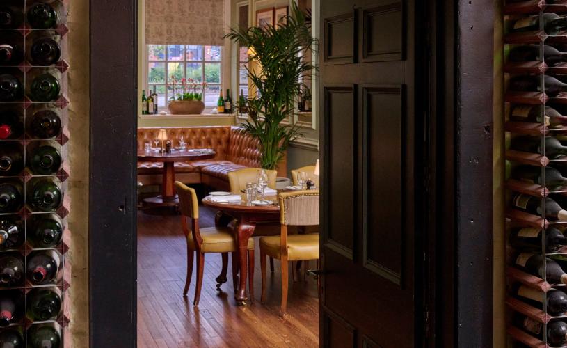 View of bistro through door at Hotel Du Vin in central Bristol - credit Hotel Du Vin