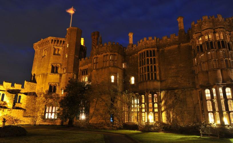 Thornbury Castle at night