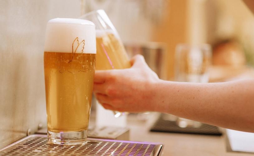 A pint being pulled at the Lost & Grounded Taproom in Bristol - credit Lost & Grounded
