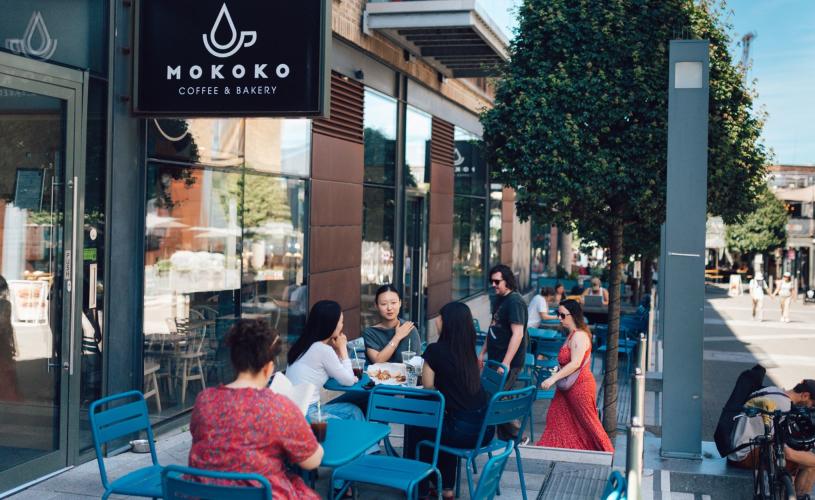 Mokoko cafe in Wapping Wharf