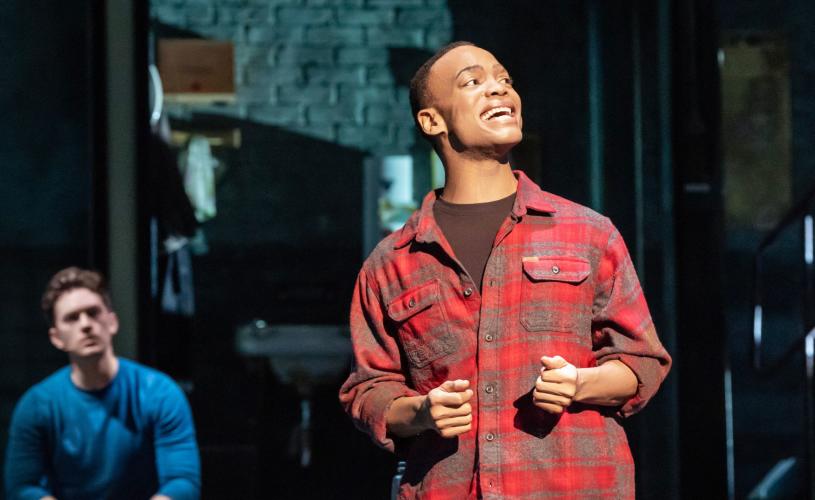 Dan Partridge & Johannes Radebe in KINKY BOOTS - credit Johan Persson