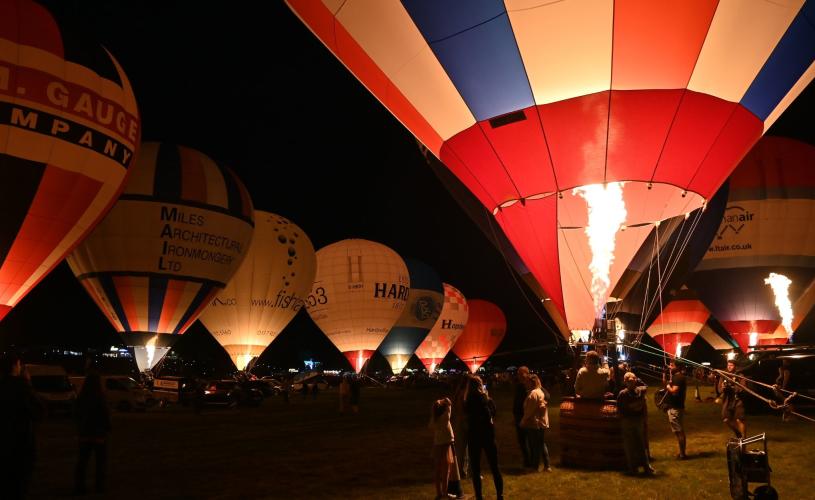 Night Glow at Bristol International Balloon Fiesta