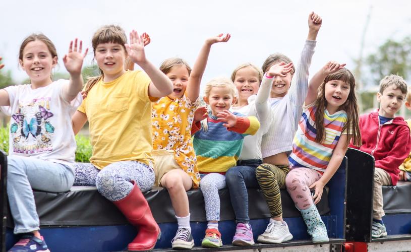 Children on Miniature Train at Avon Valley Adventure Park - credit Avon Valley Adventure Park