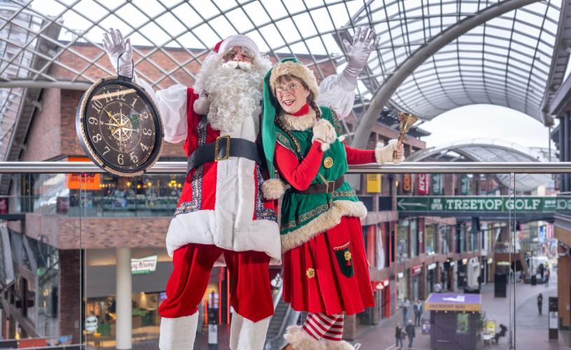 Father Christmas and Mrs Claus in Cabot Circus - Credit Cabot Circus