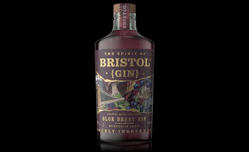 Bottle of Sloe Berry Gin - credit The Spirit of Bristol