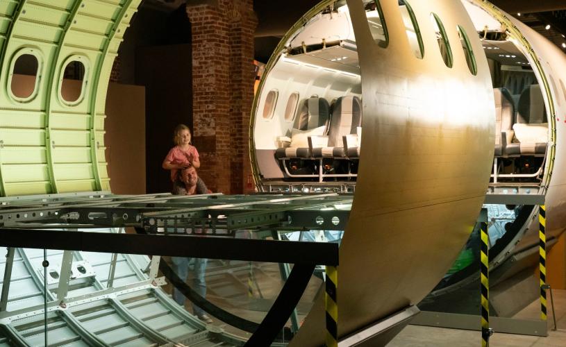 Aircraft fuselage at Aerospace Bristol - credit Aerospace Bristol