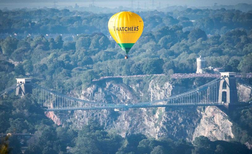 First Flight Ballooning over Clifton Suspension Bridge - credit First Flight Ballooning