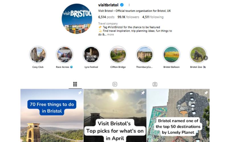 Visit Bristol Instagram