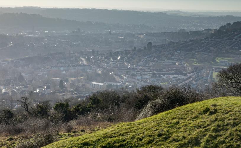 Bath from Little Solsbury Hill - Credit National Trust Images & John Miller