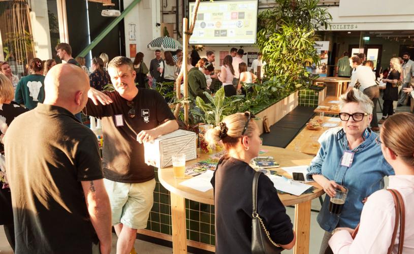 People at food and drink event in brewery taproom - credit Charlotte Tolhurst