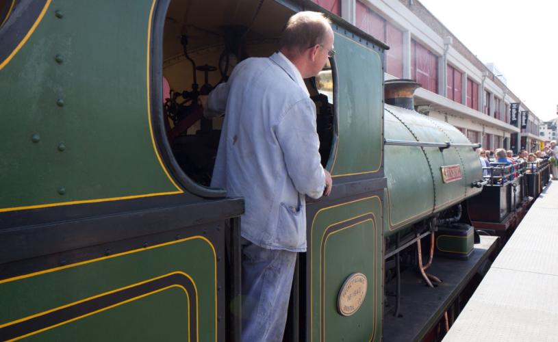Bristol Harbour Railway outside M Shed - credit Bristol Museums