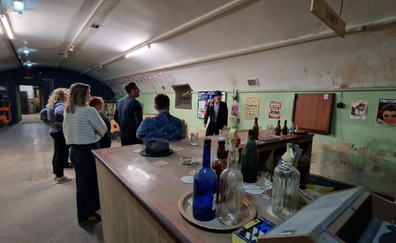 Tour of air raid shelter in Bristol - credit Visit West