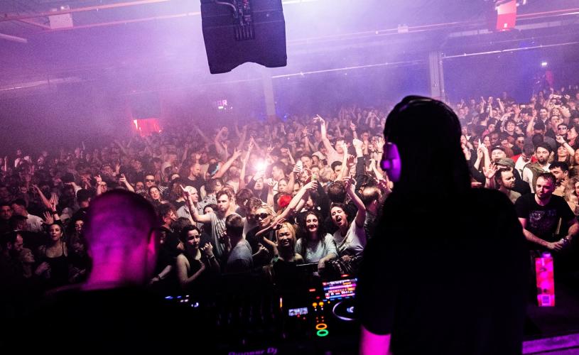 DJ and crowd in DOCUMENT nightclub in Bristol - credit KolabStudios Callum Chaplin