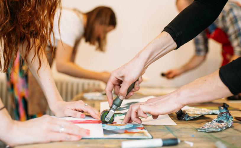 Printmaking class - credit Yuup