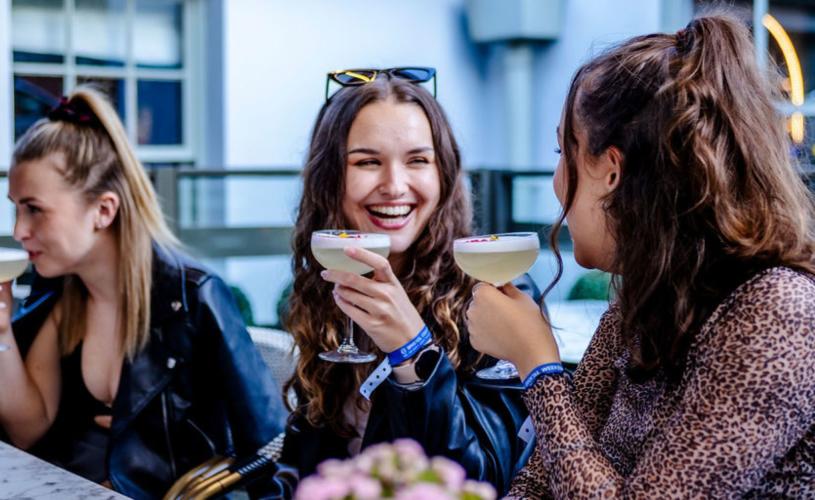 Group with cocktails - Bristol City Centre BID