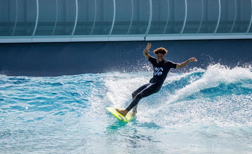 Person surfing at The Wave - credit The Wave
