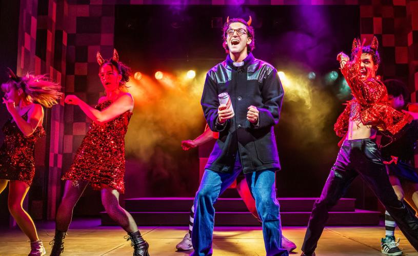 Adam Bregman (Brian) in Starter for Ten at Bristol Old Vic - CREDIT Pamela Raith