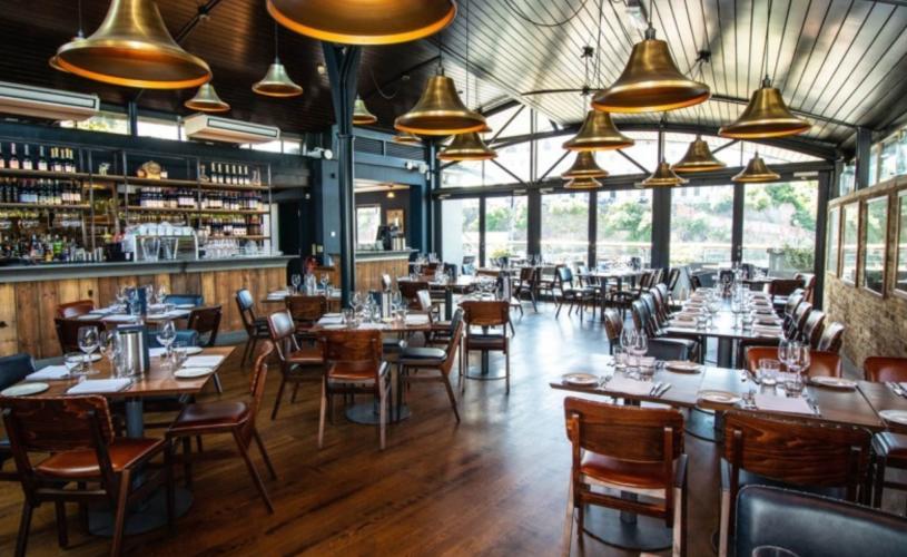 Bar and restaurant seating at Riverstation restaurant in the Redcliffe area of Bristol - credit Riverstation