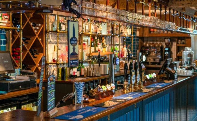 The bar in The Cottage Inn - credit A Pattenden