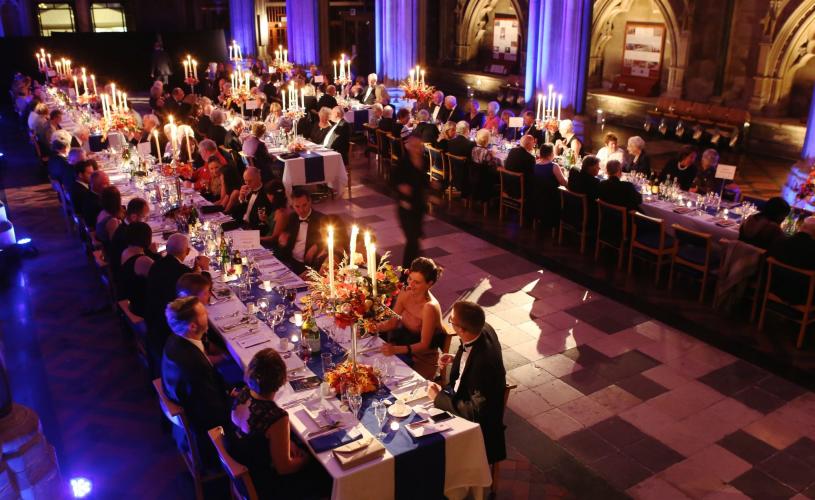 People seated for dinner at Bristol Cathedral - credit Bristol Cathedral