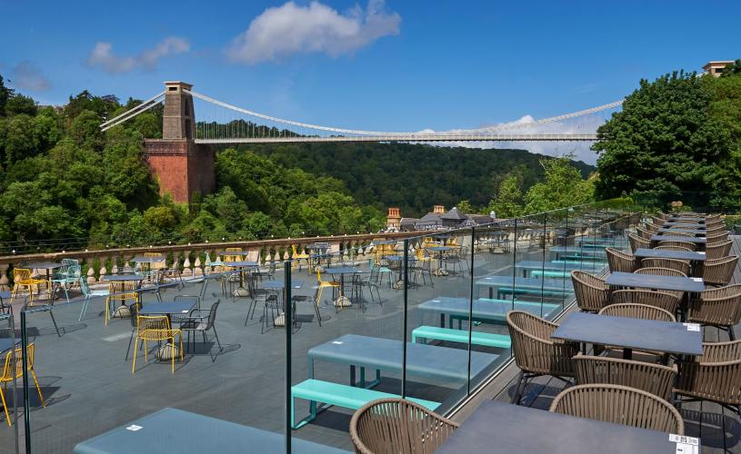 Terrace at White Lion / Avon Gorge Hotel in Clifton - credit Visit West