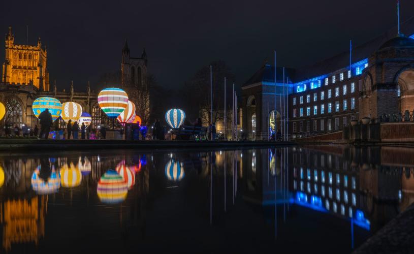 Bristol Light Festival 2026 on College Green - credit Bristol BID