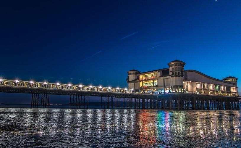The Grand Pier in Weston-super-Mare at night -credit The Grand Pier