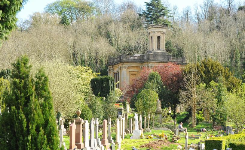 Graves at Arnos Vale Cemetery in autumn - Credit Ed Wallace