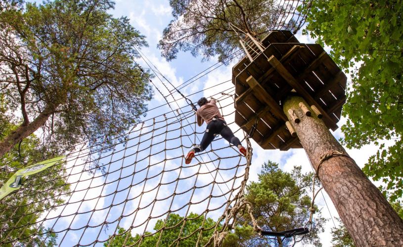 Person on high ropes - credit Go Ape