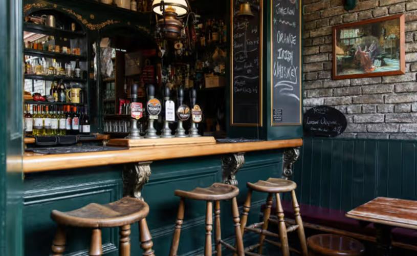 Saloon bar at The Highbury Vaults in Bristol - credit Youngs