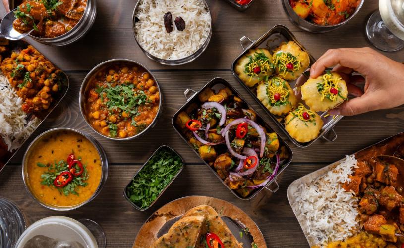 Feasting plates at Mowgli in Bristol - credit Mowgli
