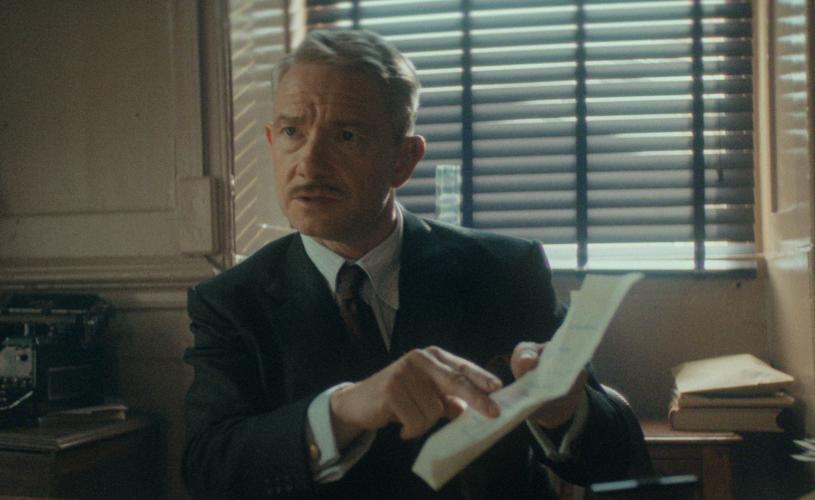 Martin Freeman in Agatha Christie's Seven Dials - credit Netflix / Simon Ridgeway