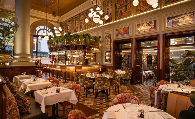 Interior of The Ivy Clifton Village in Clifton, West Bristol - credit The Ivy Collection