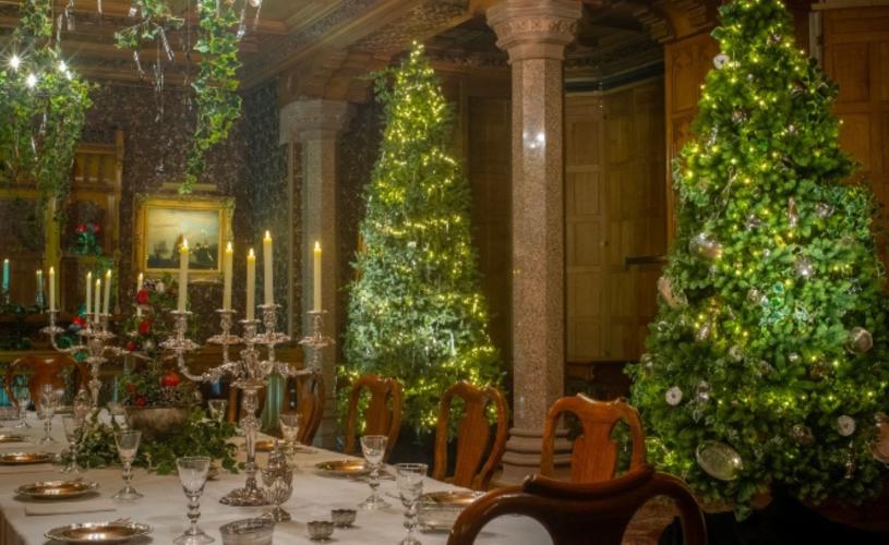Festive Dining Room in Tyntesfield House - credit National Trust / Steve Haywood