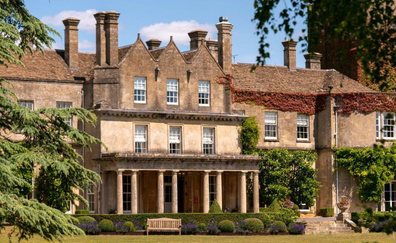 Manor house exterior at Lucknam Park Estate