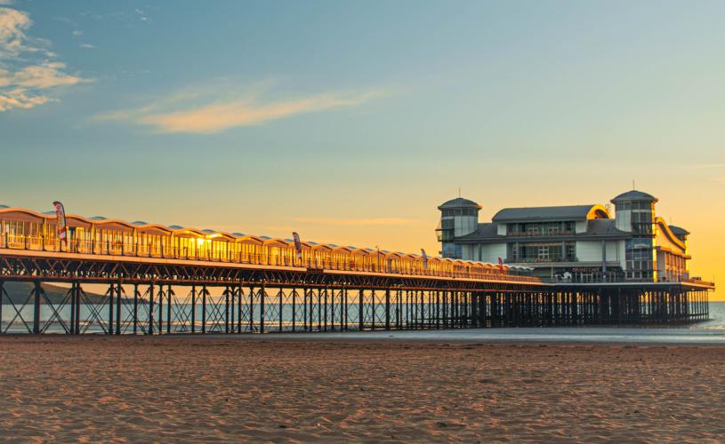 Weston-super-Mare beach and Grand Pier - credit Visit West