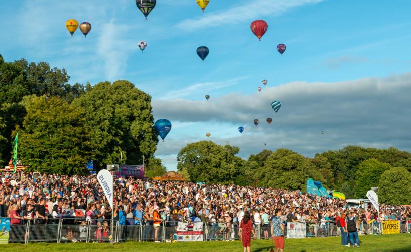 Hot air balloons at Bristol International Balloon Fiesta - credit George Blagdon