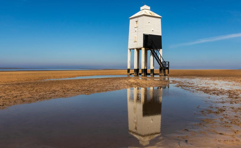 A view of the Burnham Lighthouse at Weston-super-Mare near Bristol - credit Dave Peters