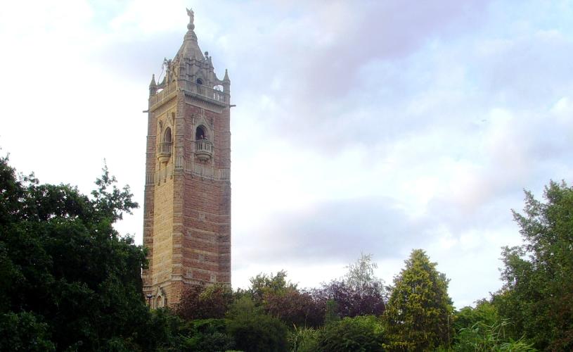 Cabot Tower at the top of Brandon Hill in central Bristol