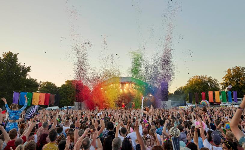 Carly Rae Jepson performing on the stage at Bristol Pride - Credit Ollie Edwards