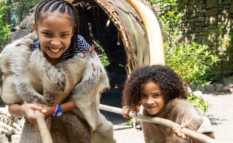 Children in cave costumes at Cheddar Gorge & Caves near Bristol - credit Cheddar Gorge & Caves