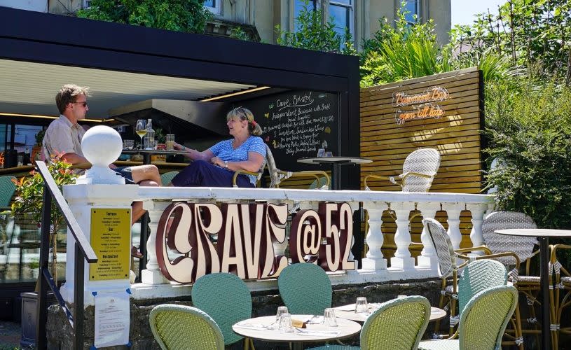 Front terrace at Crave in Clifton