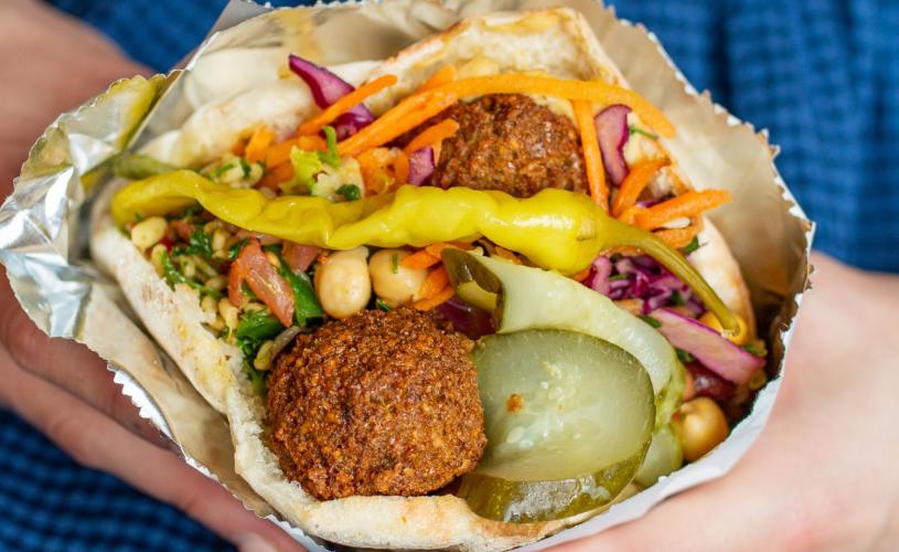 Close up of pitta sandwich - credit Eat a Pitta